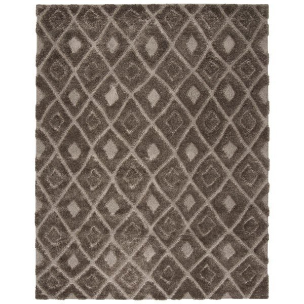 8 x 10 ft. Olympia Shag Power Loomed Large Rectangle Area RugMushroom, Safavieh, Mfr#: OSG319C-8